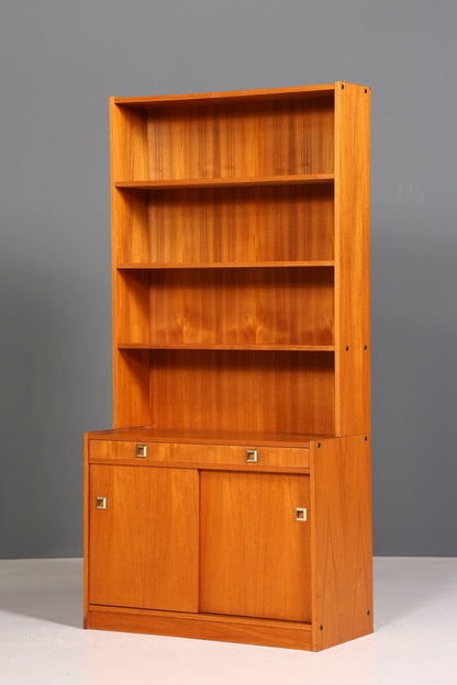 Beautiful Mid Century shelf &quot;Made in Denmark&quot; teak bookcase real wood chest of drawers 60s