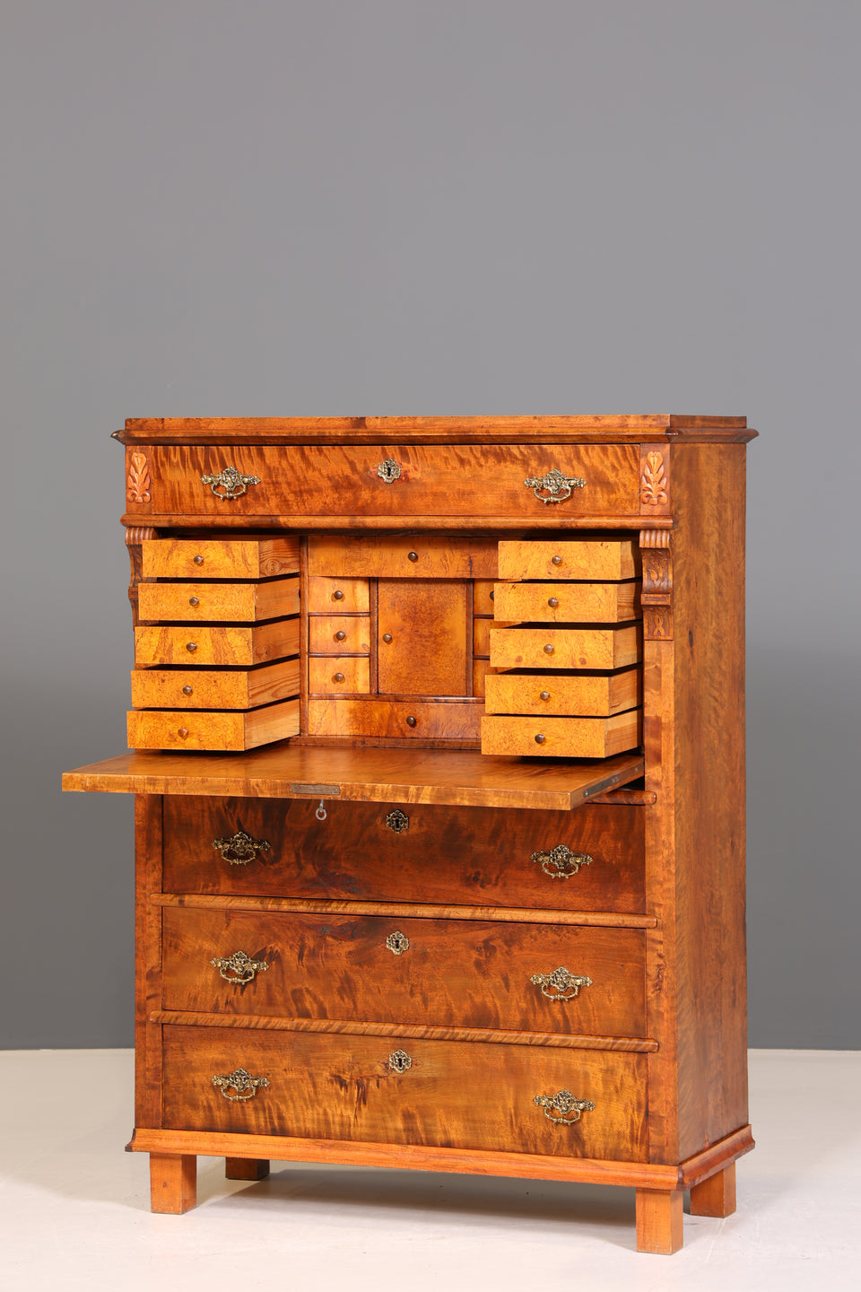 Traumhafter Gründerzeit Sekretär Vertiko Highboard Louis Philippe Kommode um 1880