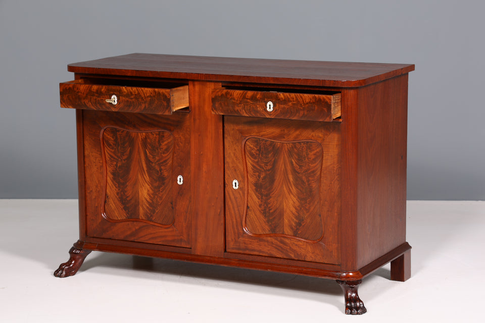 Edler Louis Philippe Schrank um 1880 Biedermeier Antik Mahagoni Sideboard Kommode um 1880