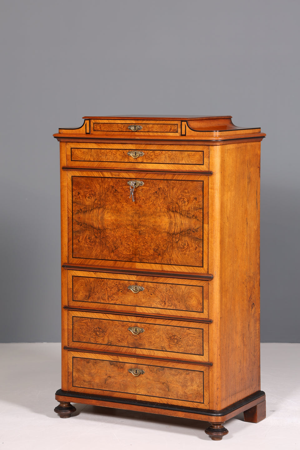 Wunderschöner Louis Philippe Sekretär um 1880 Gründerzeit Antik Schrank Chiffoniere