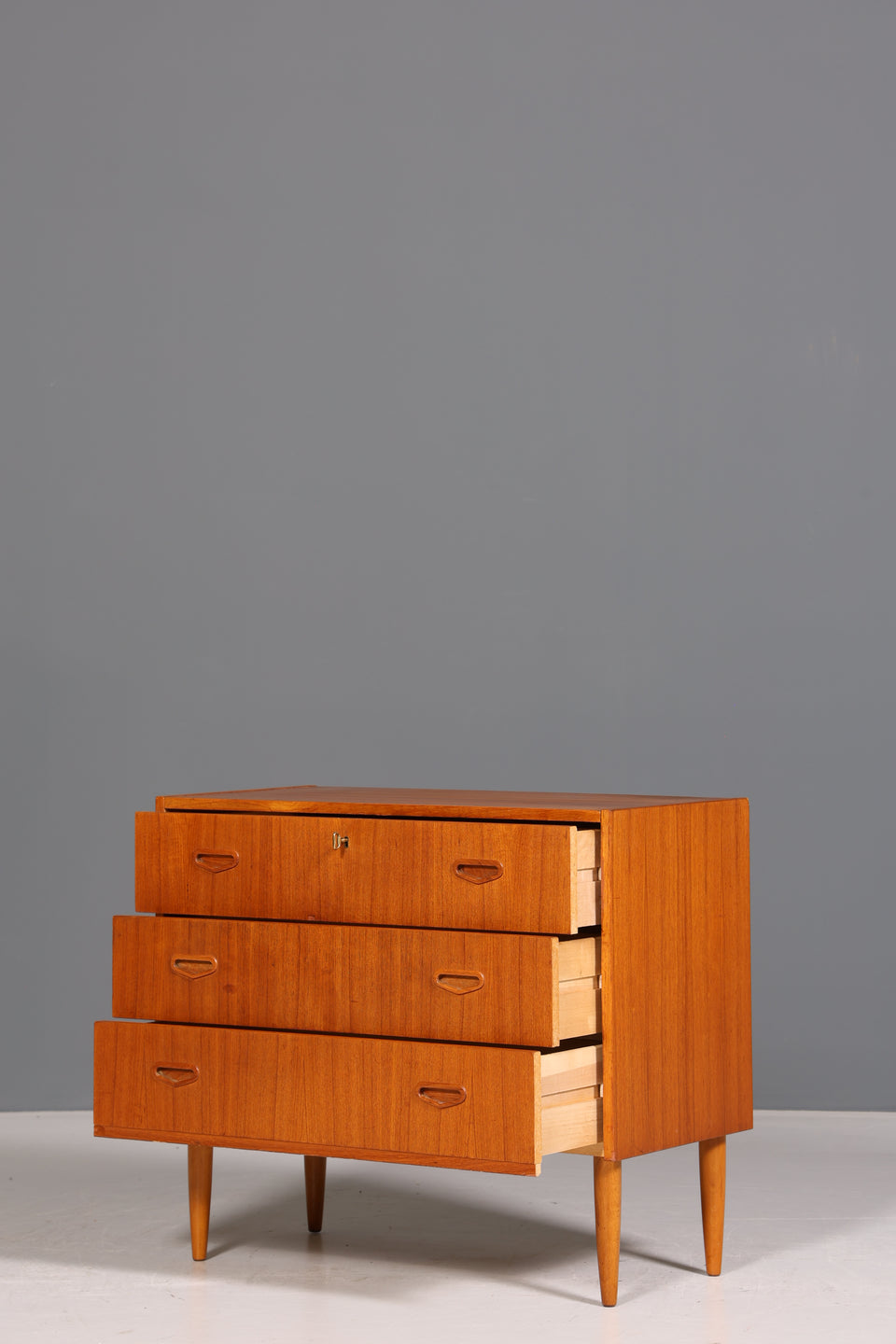 Mid Century Kommode "Made in Denmark" Teak Holz Sideboard Wäschekommode echt Holz Schubladenkommode