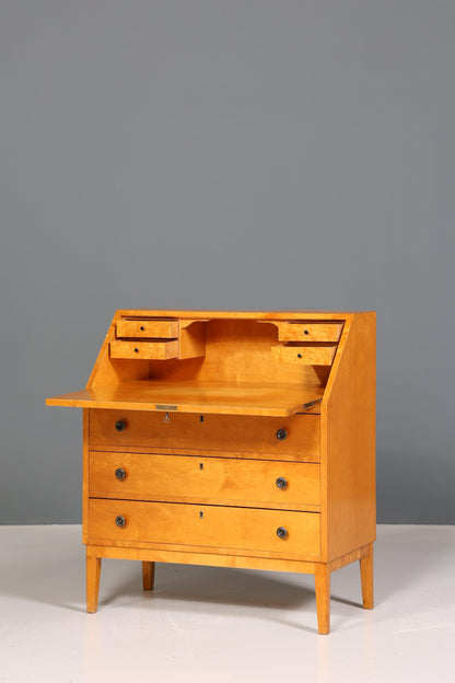 Dreamlike secretary in Biedermeier style around 1940 writing furniture real wood office chest of drawers