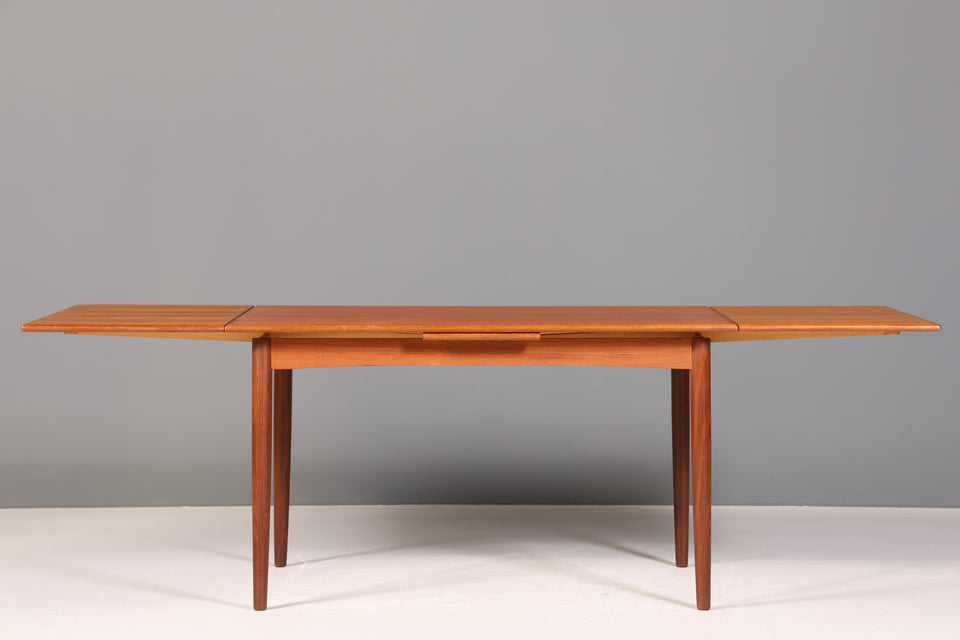 Wunderschöner Mid Century Esstisch ausziehbarer Danish Design Teak Holz Küchentisch Esszimmer Tisch