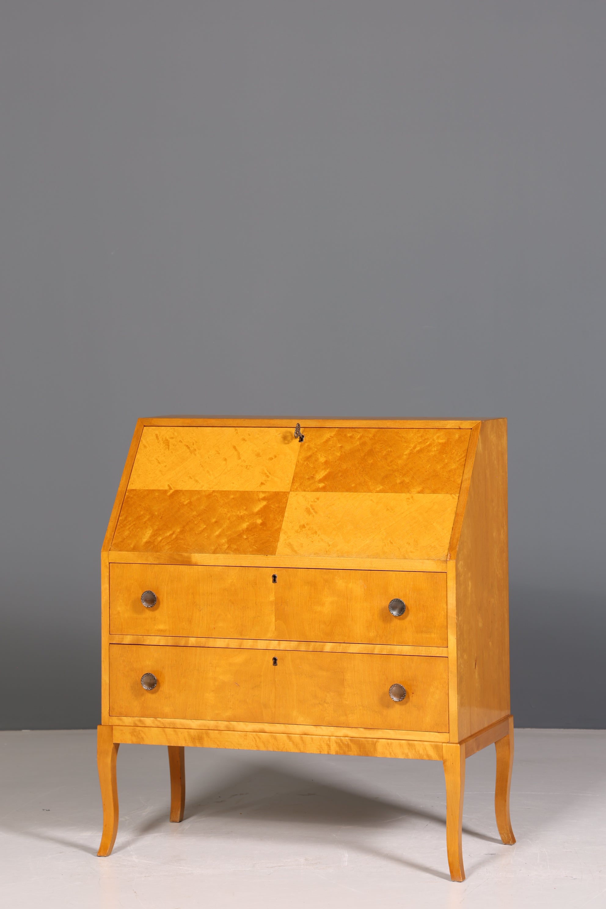 Noble secretary in Biedermeier style around 1930 writing furniture real wood chest of drawers desk