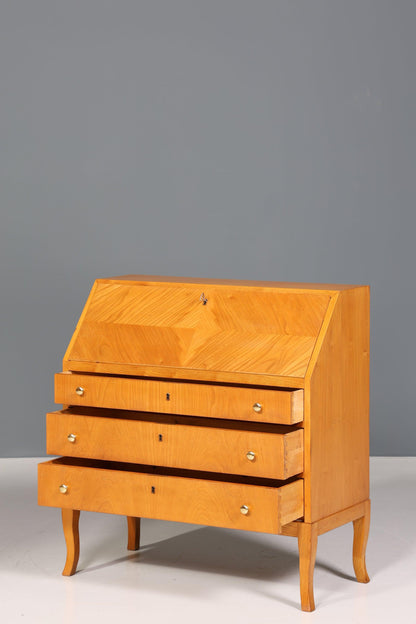 Stylish secretary in Biedermeier style around 1930 real wood writing furniture chest of drawers