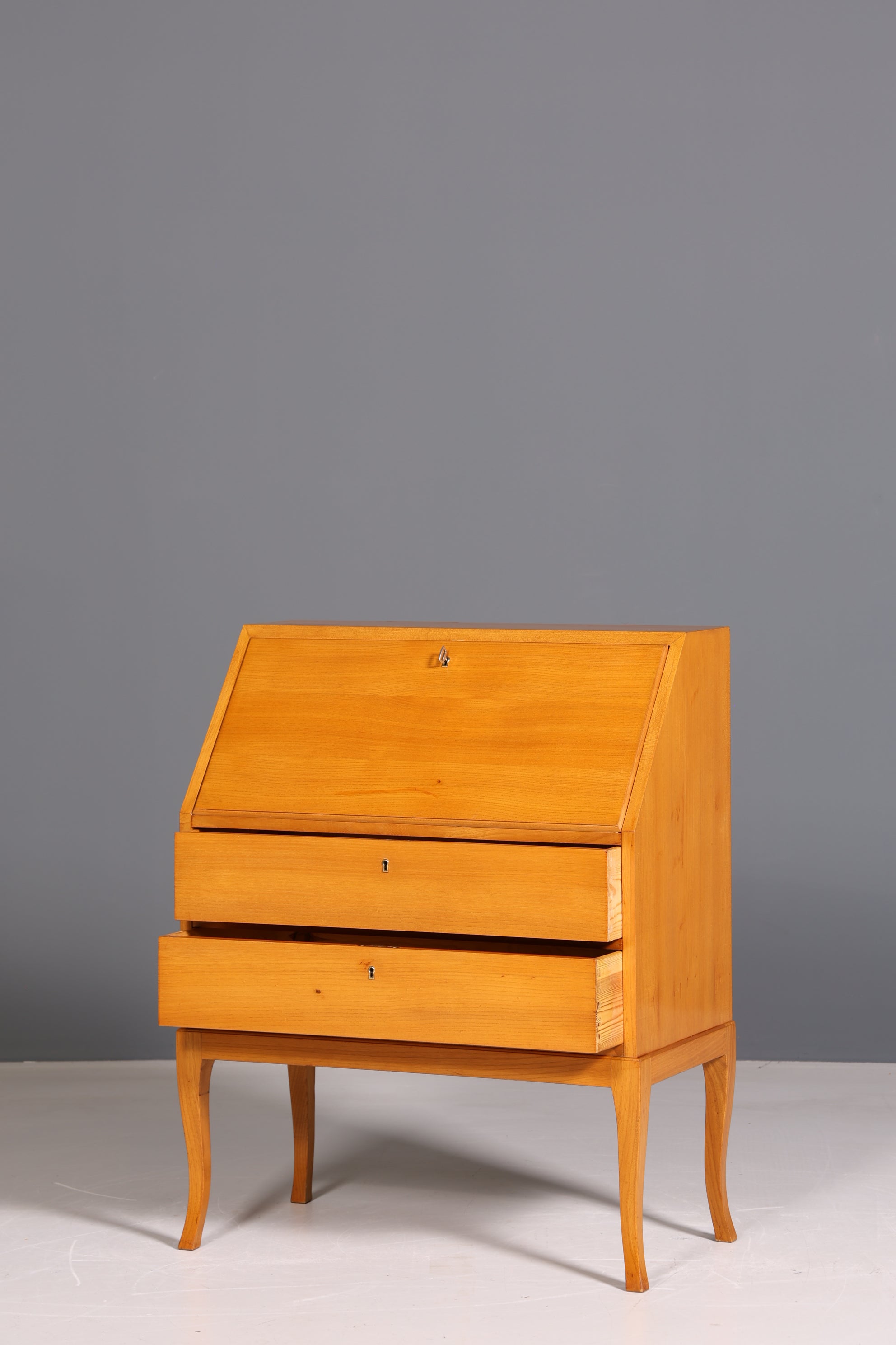 Beautiful secretary in Biedermeier style around 1930 writing furniture real wood chest of drawers