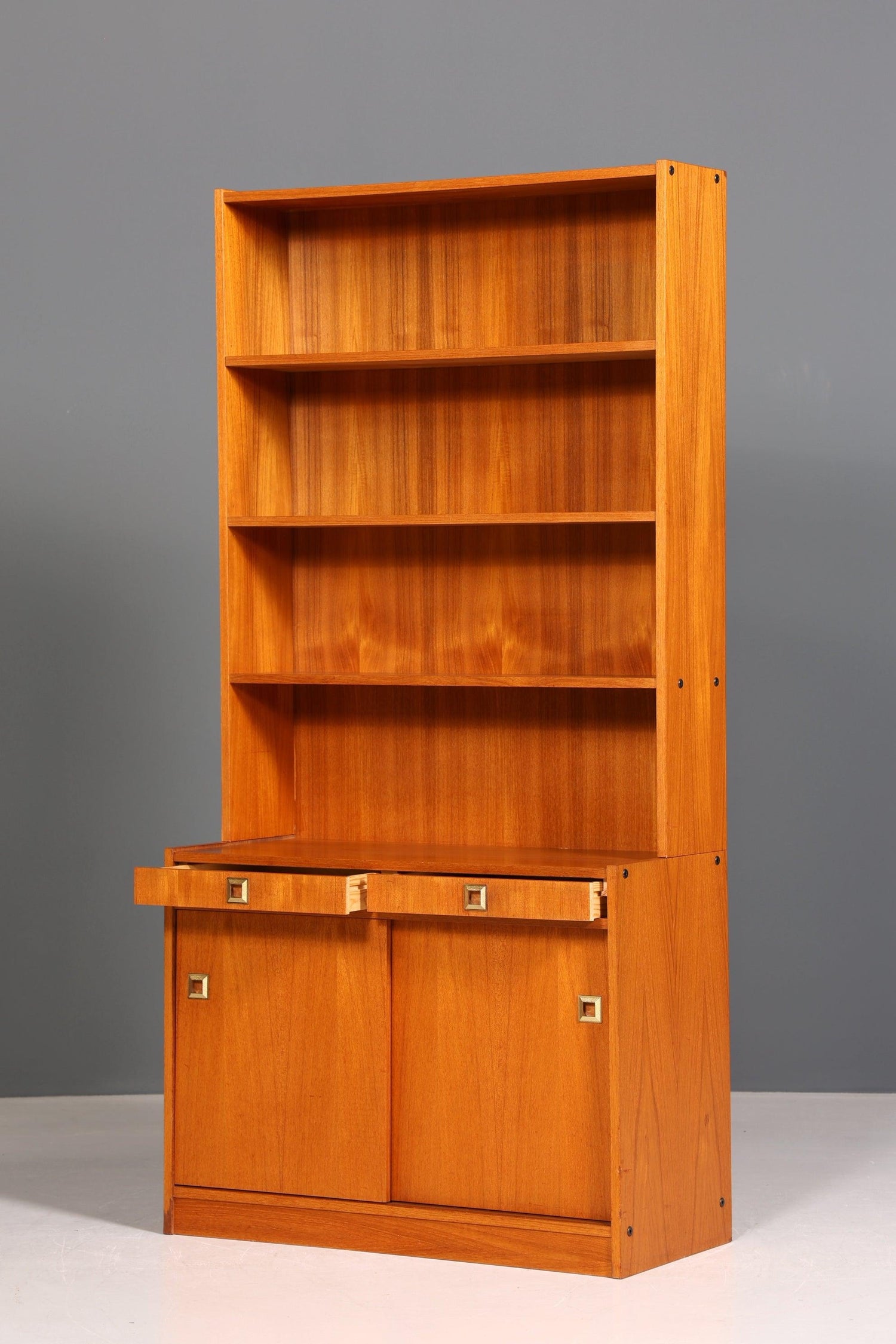 Beautiful Mid Century shelf &quot;Made in Denmark&quot; teak bookcase real wood chest of drawers 60s