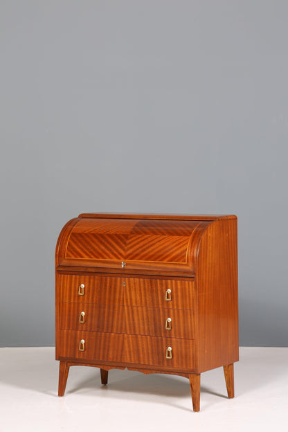 Wunderschöner Mid Century Rollladen Sekretär echt Holz Schrank Office Kommode 60er Jahre