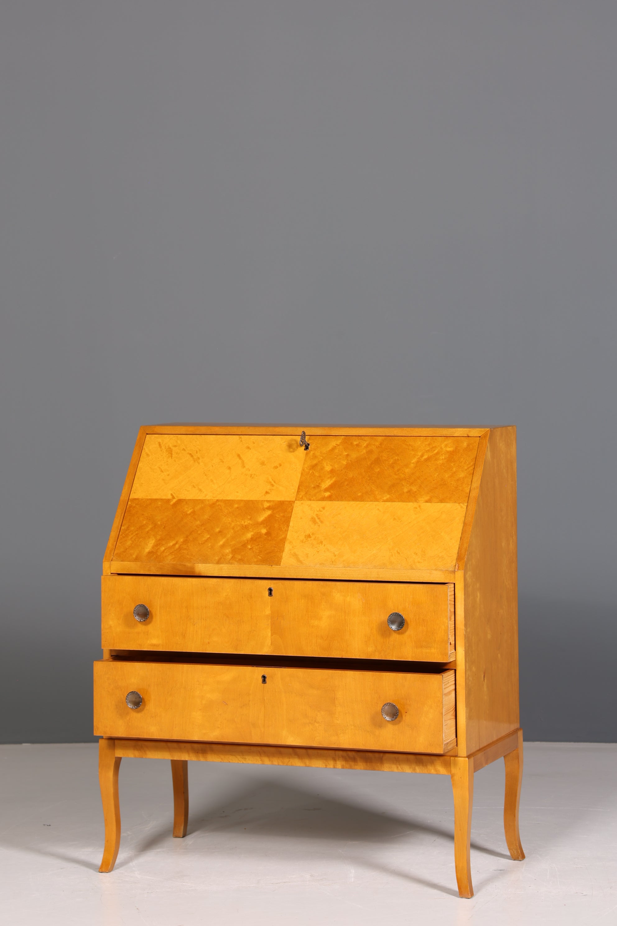 Noble secretary in Biedermeier style around 1930 writing furniture real wood chest of drawers desk