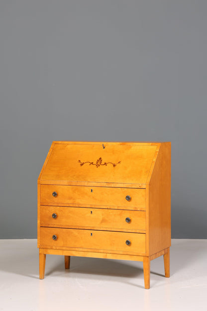 Dreamlike secretary in Biedermeier style around 1940 writing furniture real wood office chest of drawers