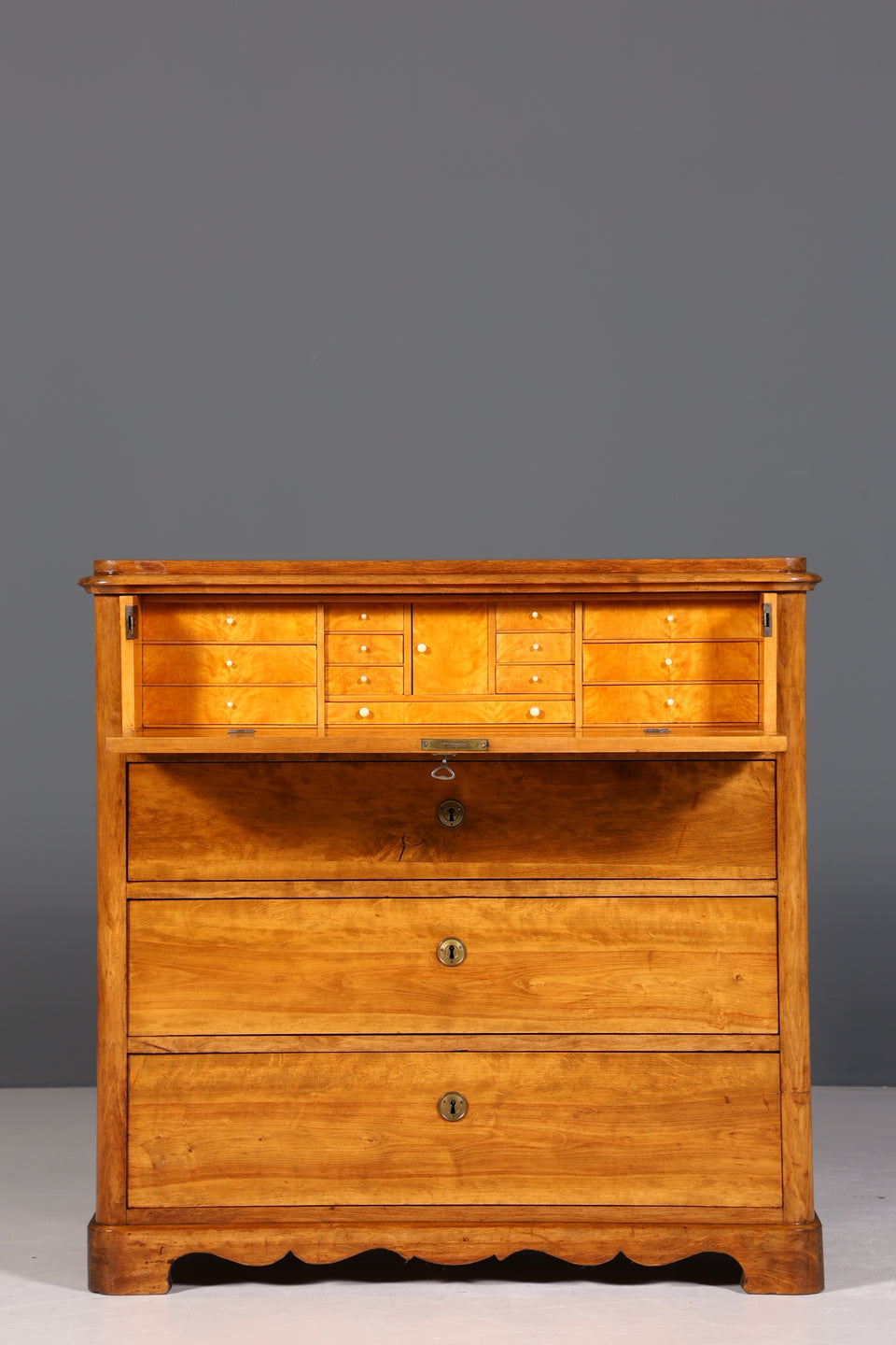 Stilvoller Original Biedermeier Sekretär um 1860 Kommode Antik Büro Kommode Secretary