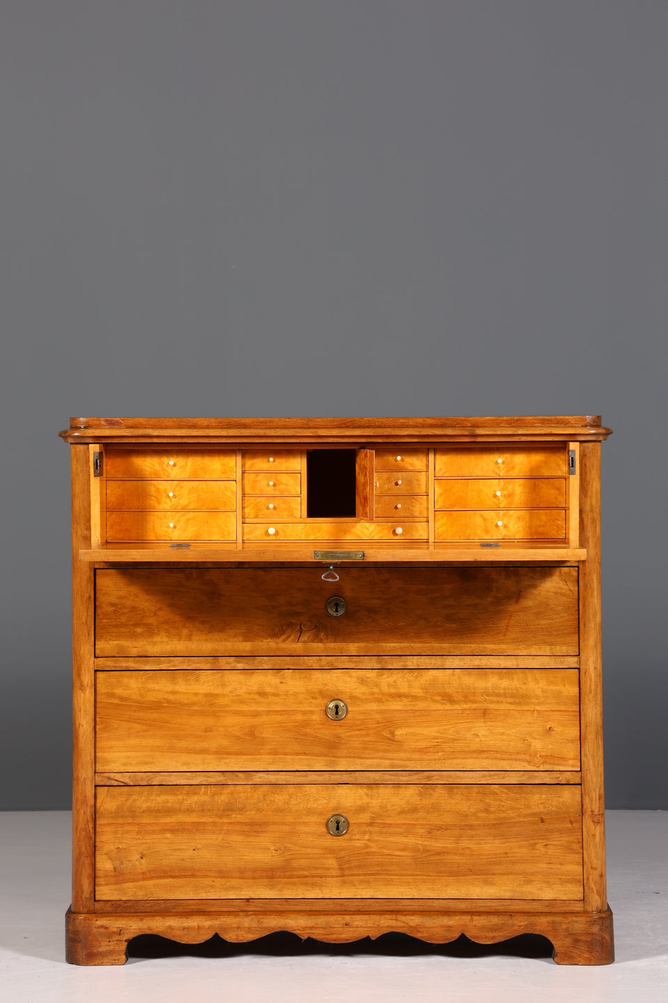 Stilvoller Original Biedermeier Sekretär um 1860 Kommode Antik Büro Kommode Secretary