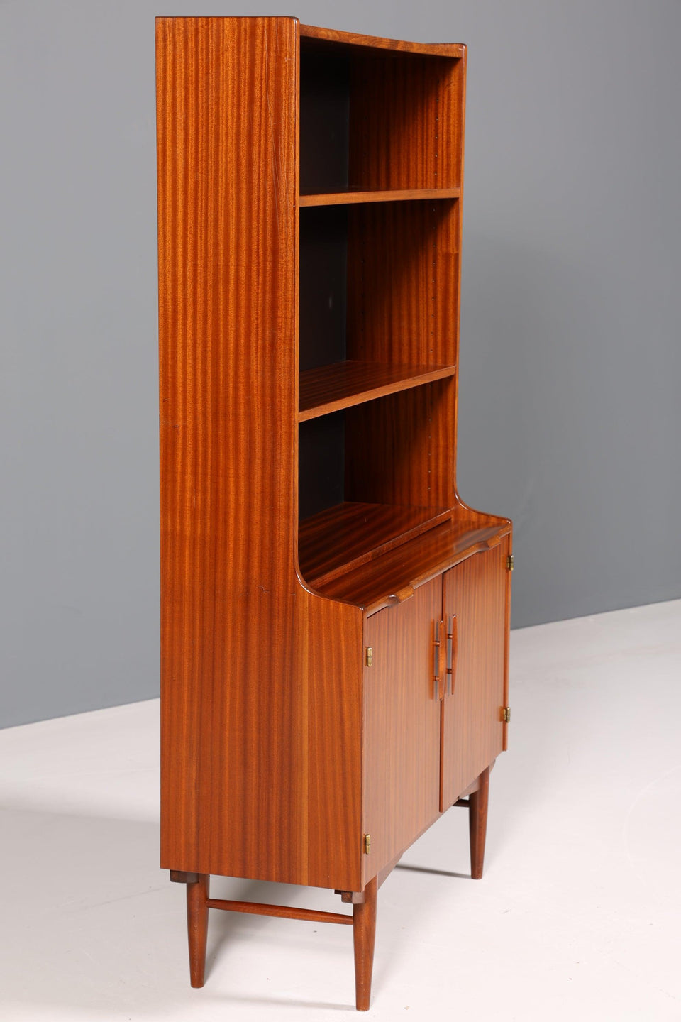 Beautiful Mid Century Shelf Highboard Teak Wood Hugo Troeds Bookcase 50s 60s Secretary Cabinet