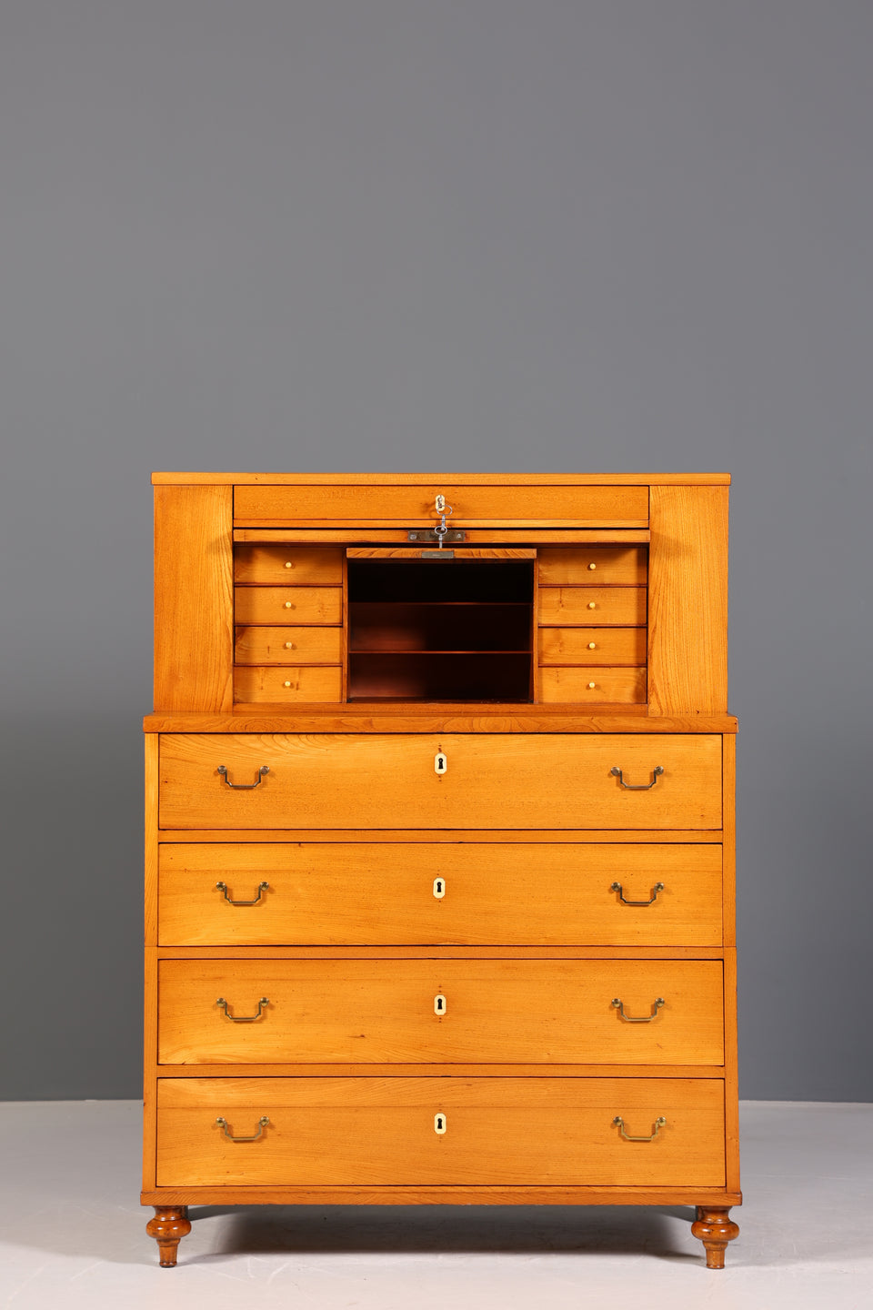 Wunderschöner Original Biedermeier Sekretär um 1880 Kommode Antik Bürokommode