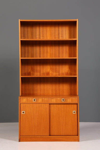 Beautiful Mid Century shelf &quot;Made in Denmark&quot; teak bookcase real wood chest of drawers 60s