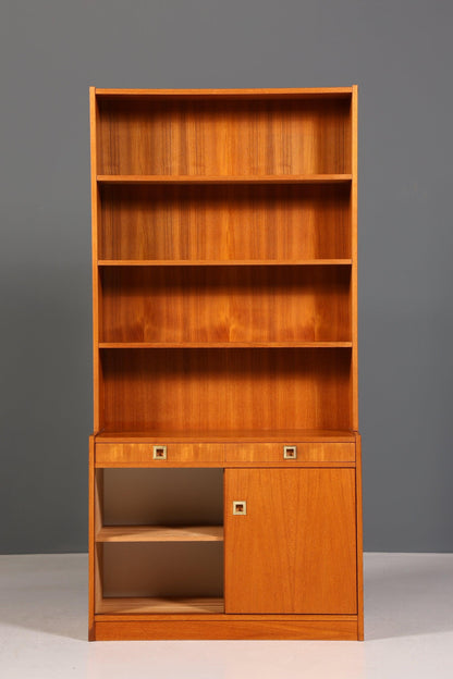 Beautiful Mid Century shelf &quot;Made in Denmark&quot; teak bookcase real wood chest of drawers 60s