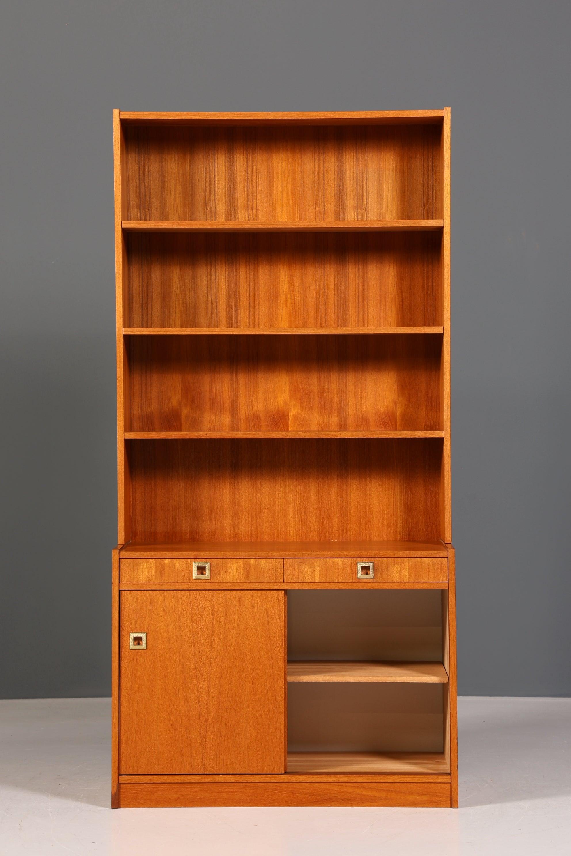 Beautiful Mid Century shelf &quot;Made in Denmark&quot; teak bookcase real wood chest of drawers 60s