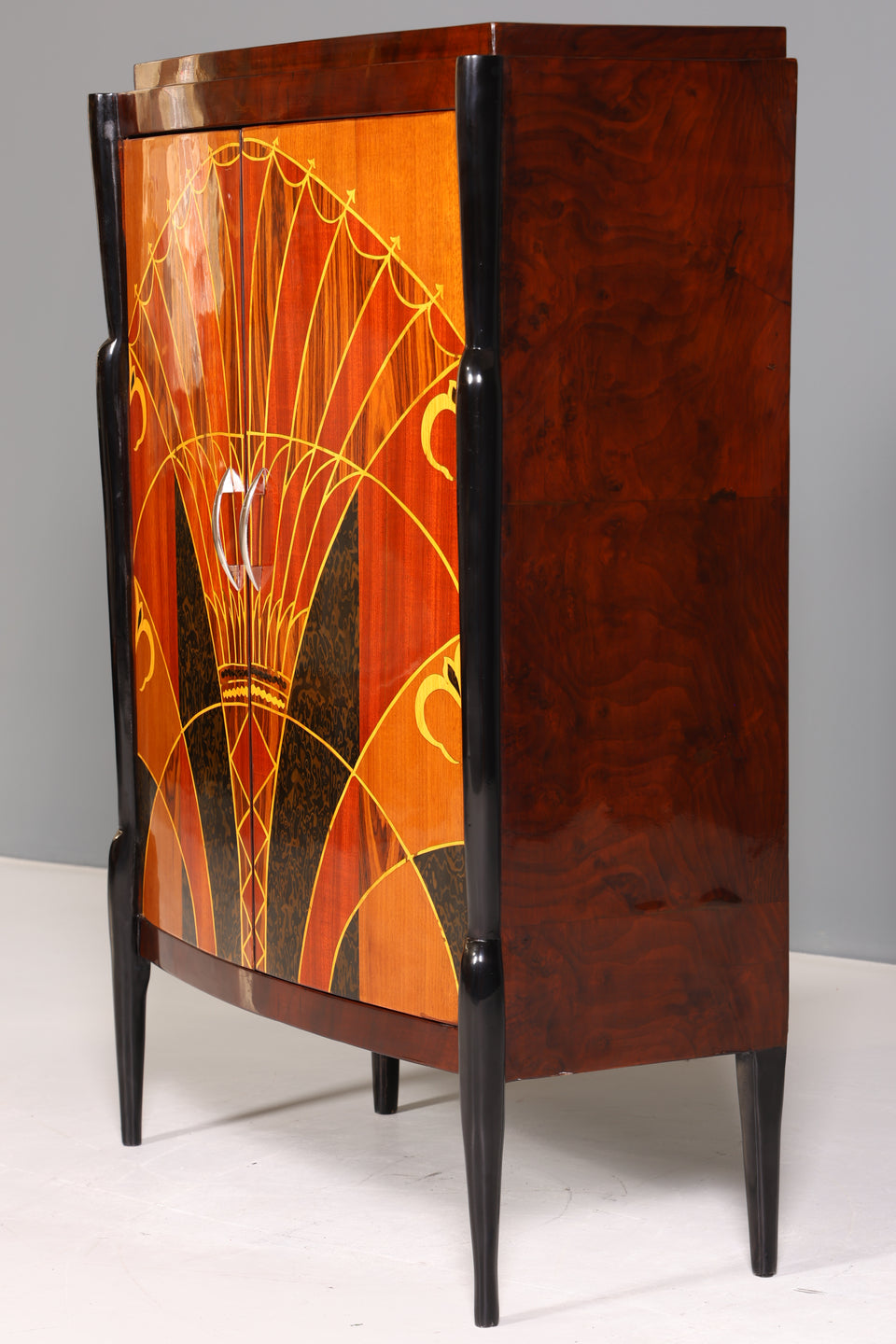 Wunderschönes Art Deco Stil Highboard Schrank Kommode Vertiko Sun Cabinet