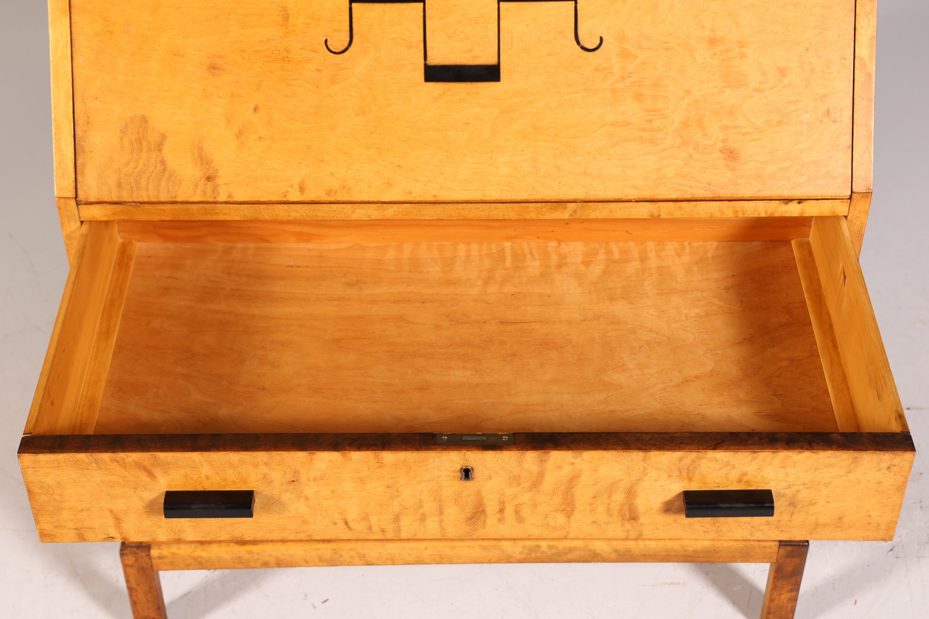 Beautiful secretary around 1940 writing furniture real wood chest of drawers desk