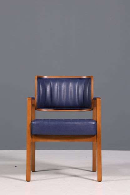 Noble armchair &quot;Lima&quot; dining room chair with wickerwork in blue upholstered chair armchair secretary chair