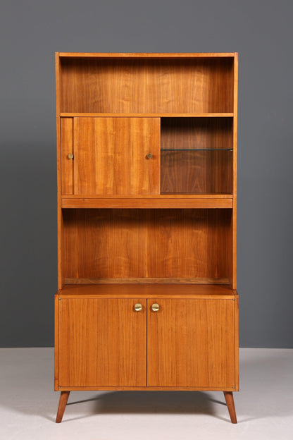 Schlichter Mid Century Schrank Vintage Highboard Regal Holz Bücherregal 60er Jahre