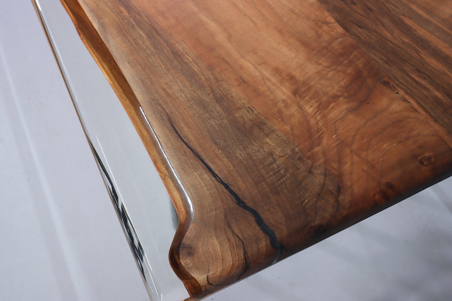 Unique epoxy resin table 258-90cm solid wood walnut dining room table river table kitchen table dining table