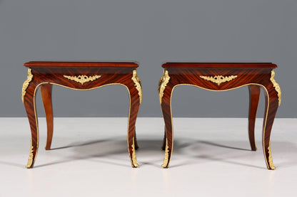 2x fantastic baroque style Louis XV coffee tables antique style storage tables 