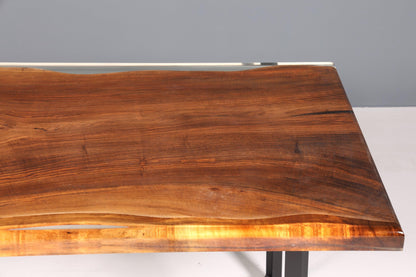 Impressive epoxy resin table 160-90cm walnut dining room table epoxy kitchen table solid wood