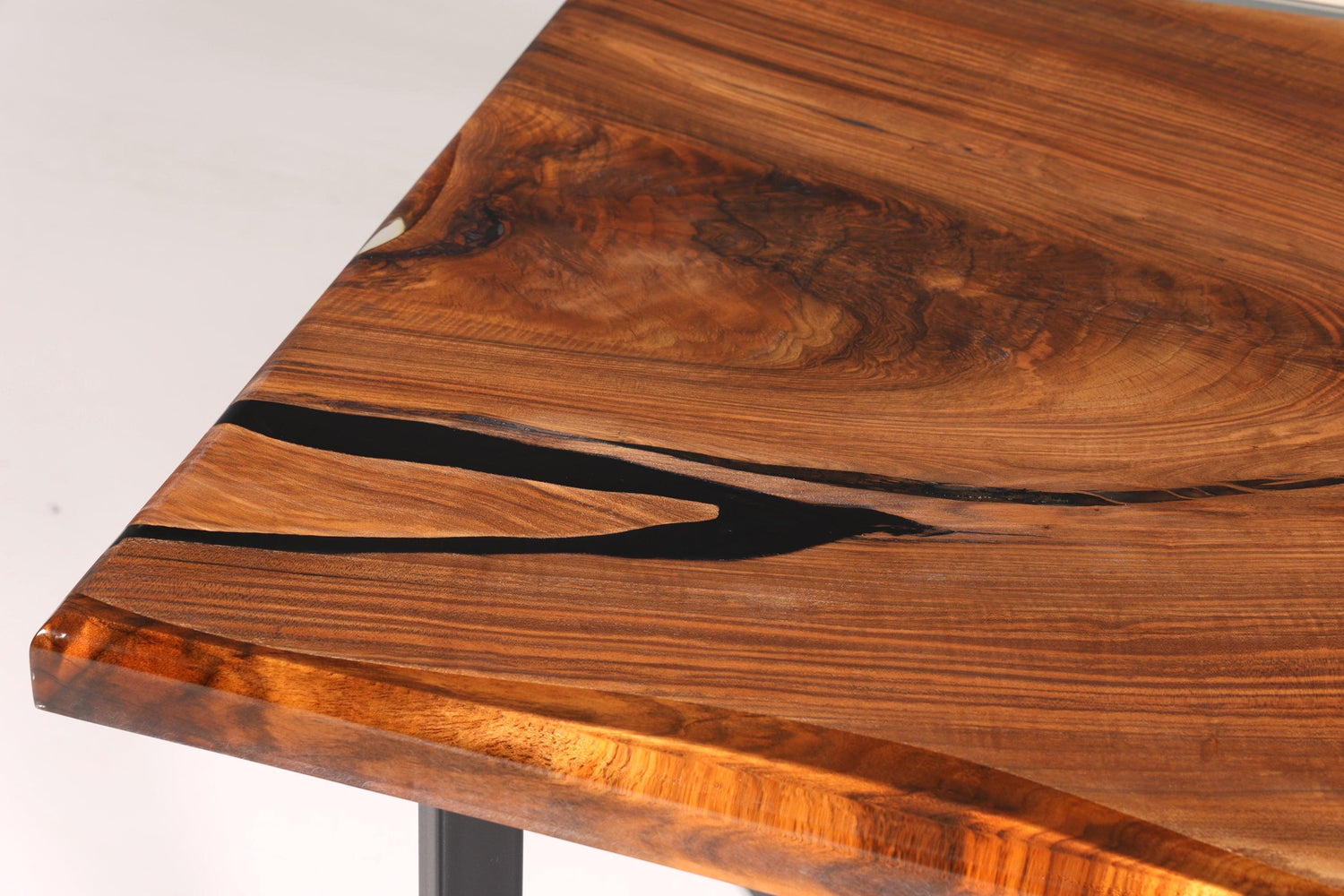 Impressive epoxy resin table 160-90cm walnut dining room table epoxy kitchen table solid wood