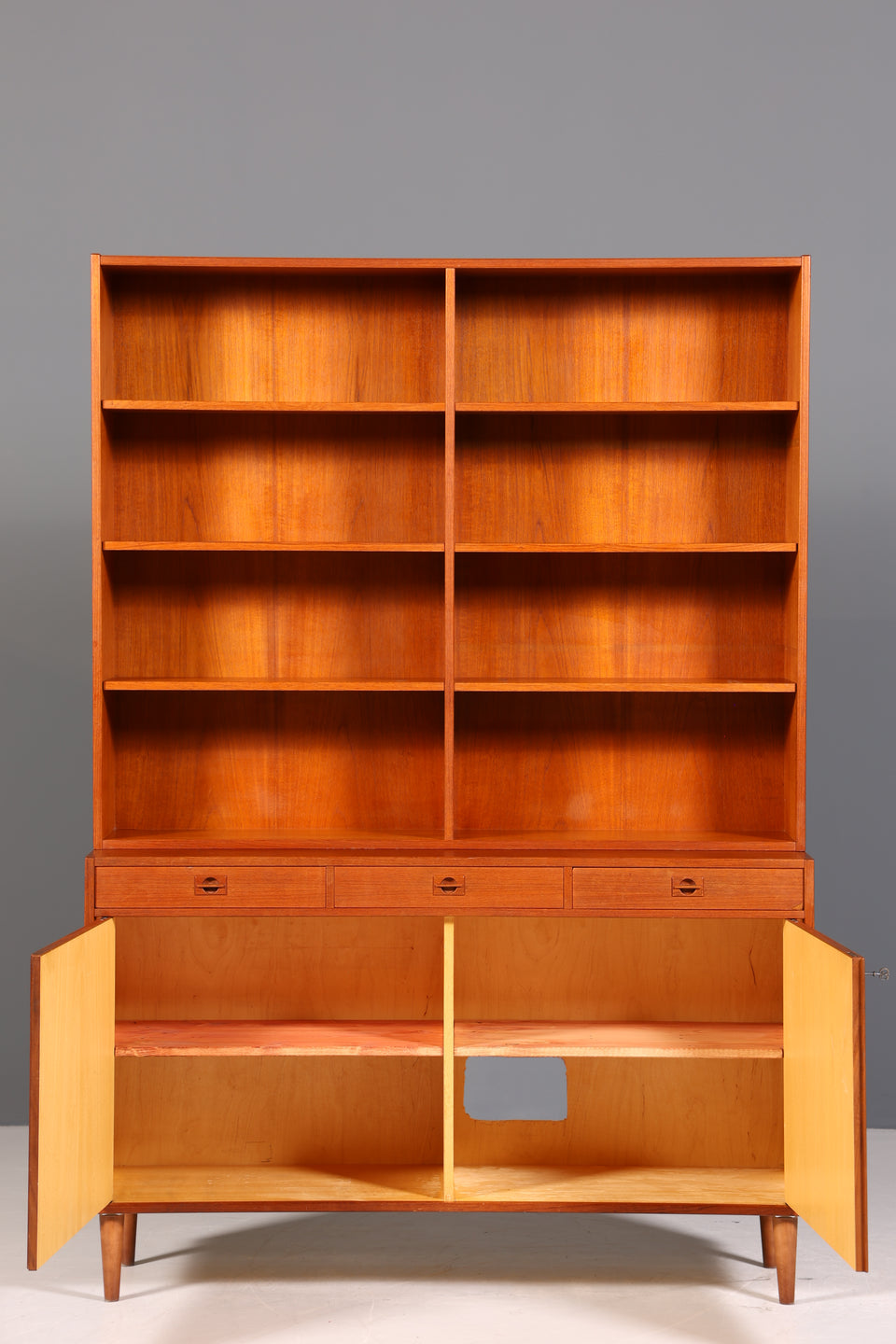 Wunderschönes Mid Century Regal echt Holz Schrank Danish Design Retro Kommode Vintage Bücherregal 60er Jahre