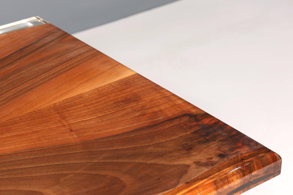 Noble epoxy resin table walnut dining room 160-90cm table epoxy solid wood kitchen table