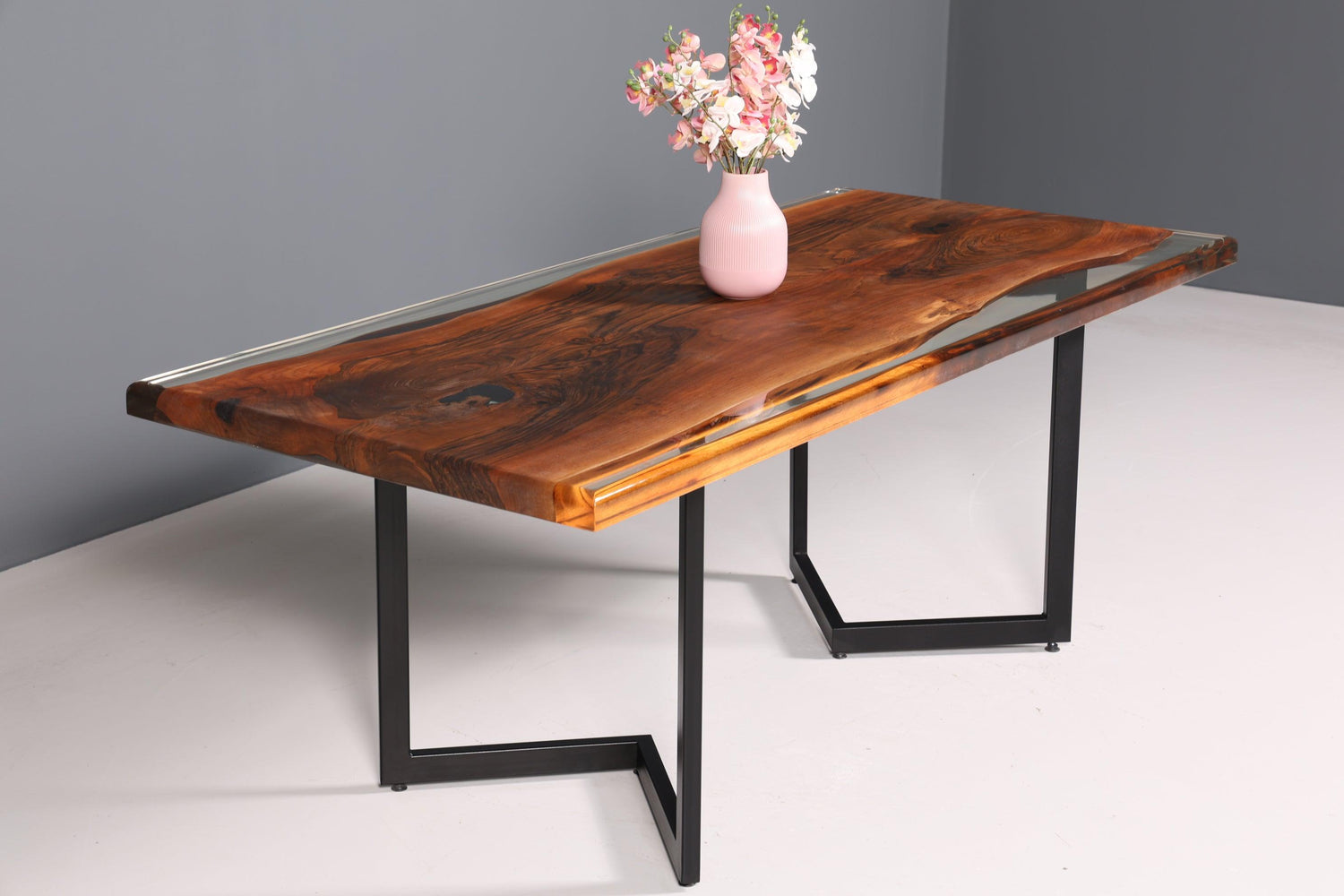 Impressive Epoxy Resin Table 200-90cm Walnut Dining Table River Table Kitchen Table