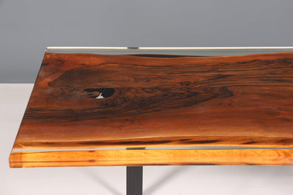 Impressive Epoxy Resin Table 200-90cm Walnut Dining Table River Table Kitchen Table