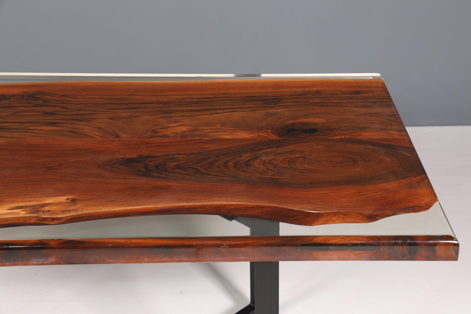 Impressive Epoxy Resin Table 200-90cm Walnut Dining Table River Table Kitchen Table