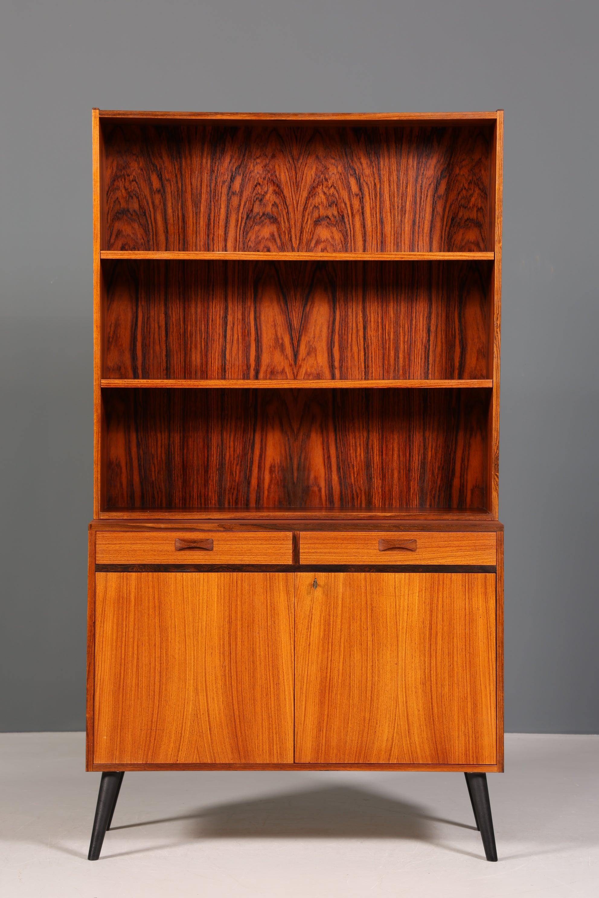 Beautiful Mid Century Bookcase Rosewood Shelf 60s Cabinet Vintage Bookshelf Retro Chest of Drawers