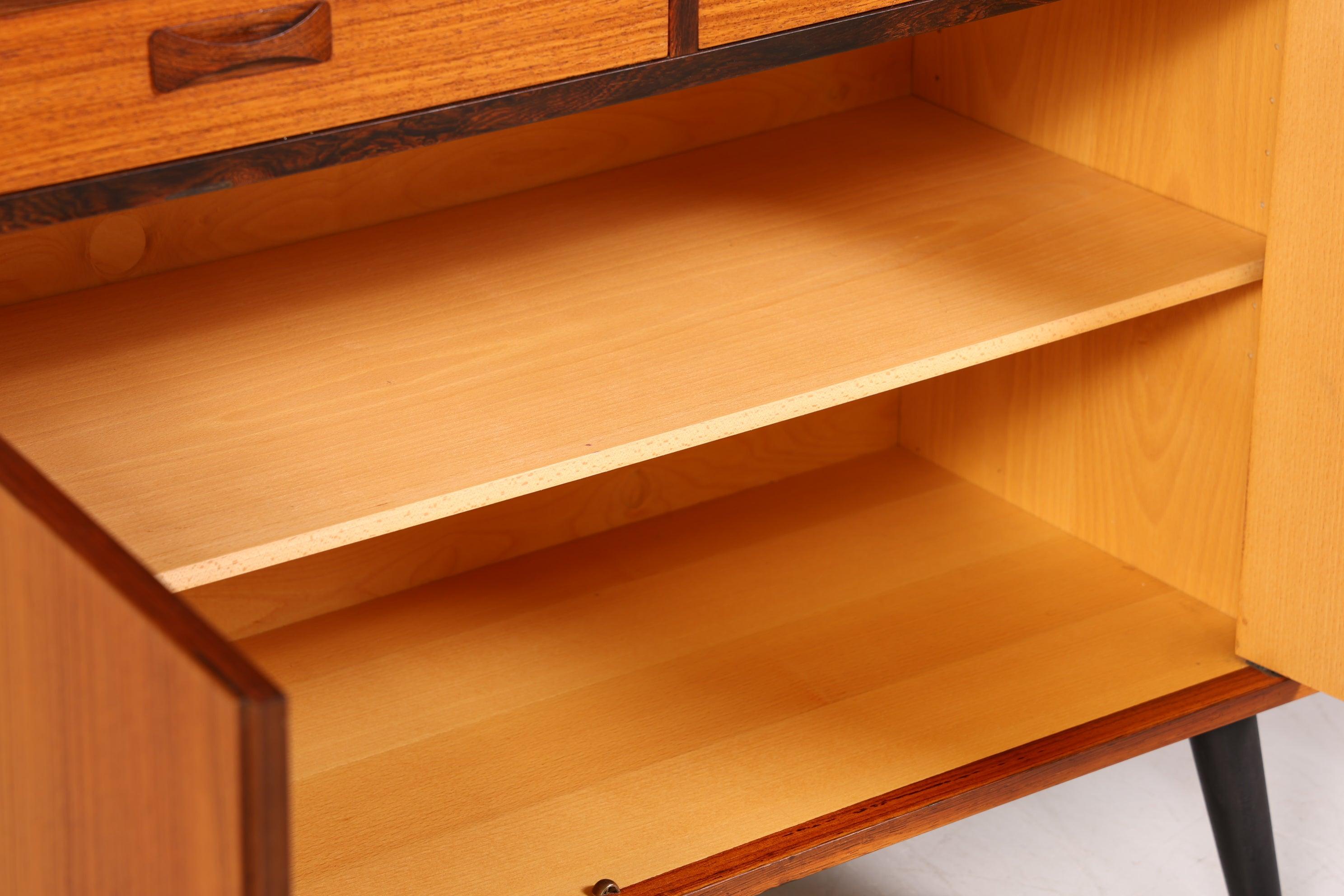 Wunderschönes Mid Century Bücherregal Palisander Regal 60er Jahre Schrank Vintage Bücherablage Retro Kommode