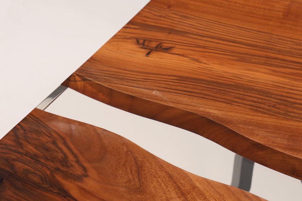 Impressive epoxy resin table 220-90 cm epoxy walnut solid wood dining room table