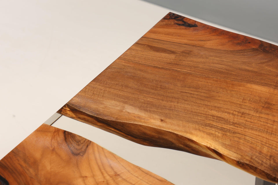 Impressive epoxy resin table 240-100cm walnut dining room table solid wood epoxy kitchen table