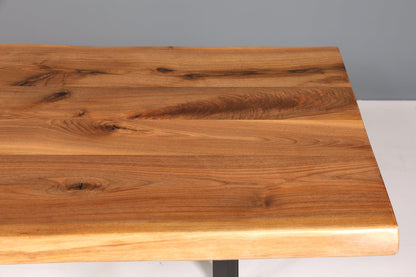 Impressive walnut table 160cm-90cm dining room table tree edge top solid wood kitchen table