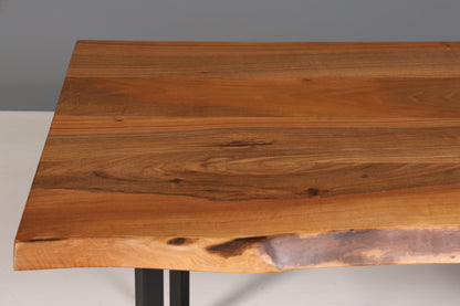 Stylish walnut table 180cm-95cm dining room table tree edge top solid wood kitchen table