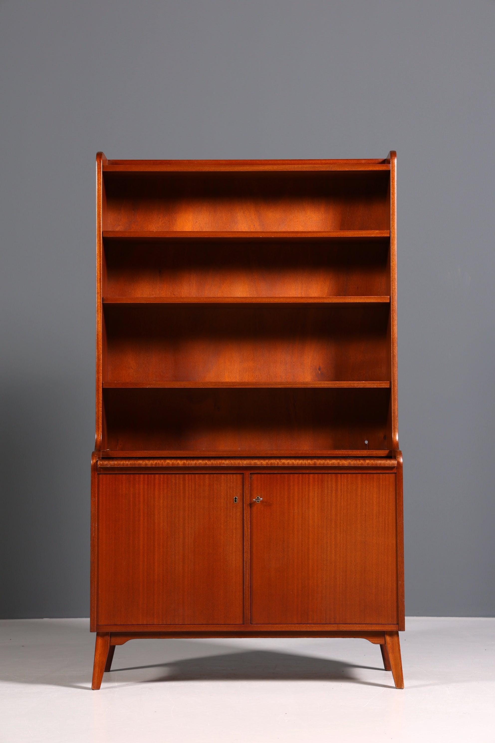 Wunderschöner Mid Century Schrank Bücherregal Vintage Highboard Retro Sekretär Holz Regal 60er Jahre