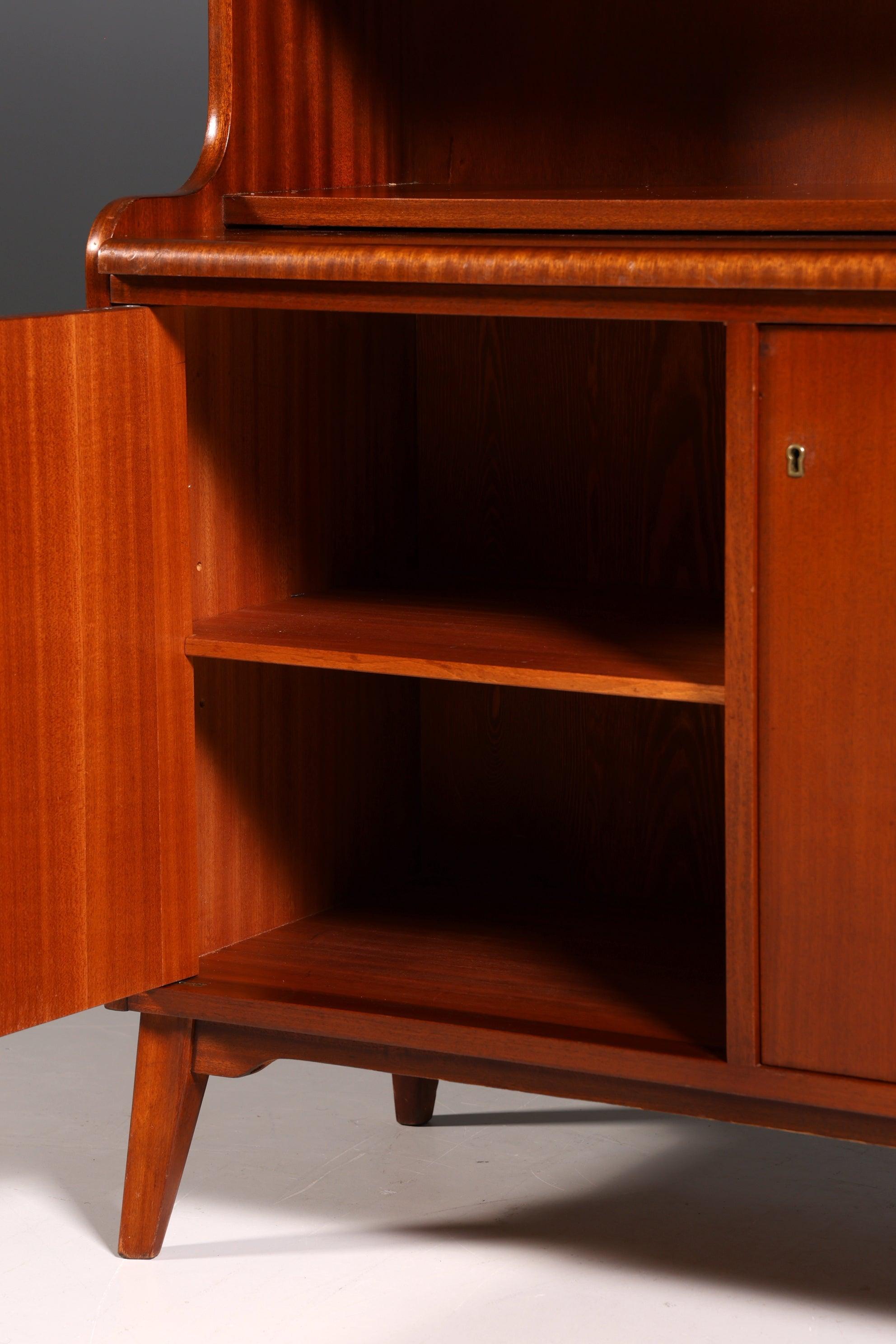 Wunderschöner Mid Century Schrank Bücherregal Vintage Highboard Retro Sekretär Holz Regal 60er Jahre