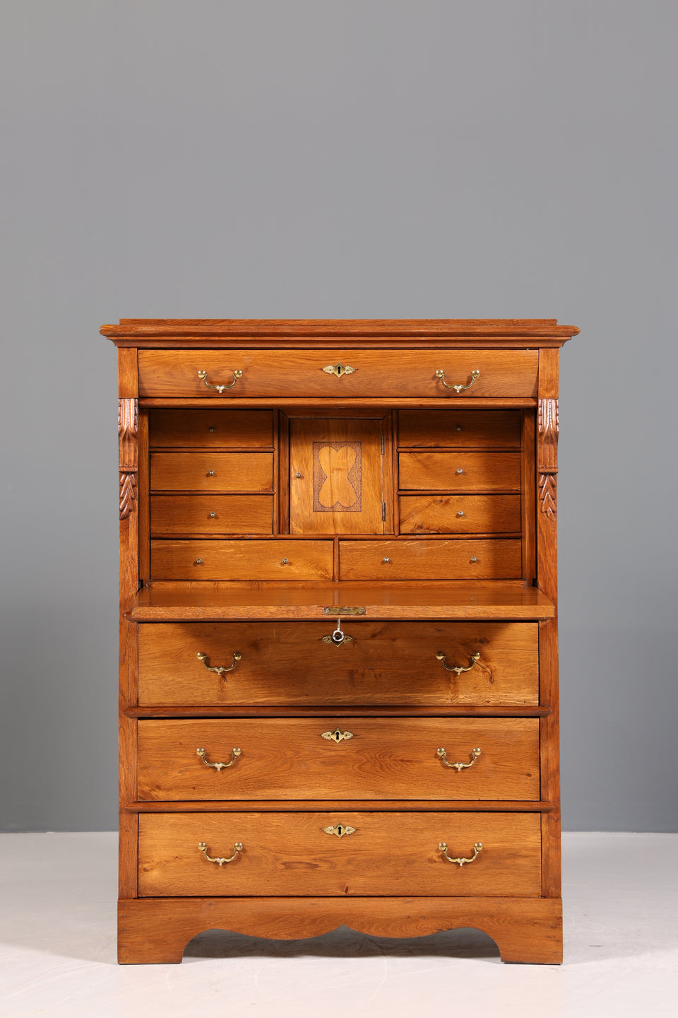 Wunderschöner Louis Philippe Sekretär um 1880 Gründerzeit Antik Schrank Chiffoniere Highboard