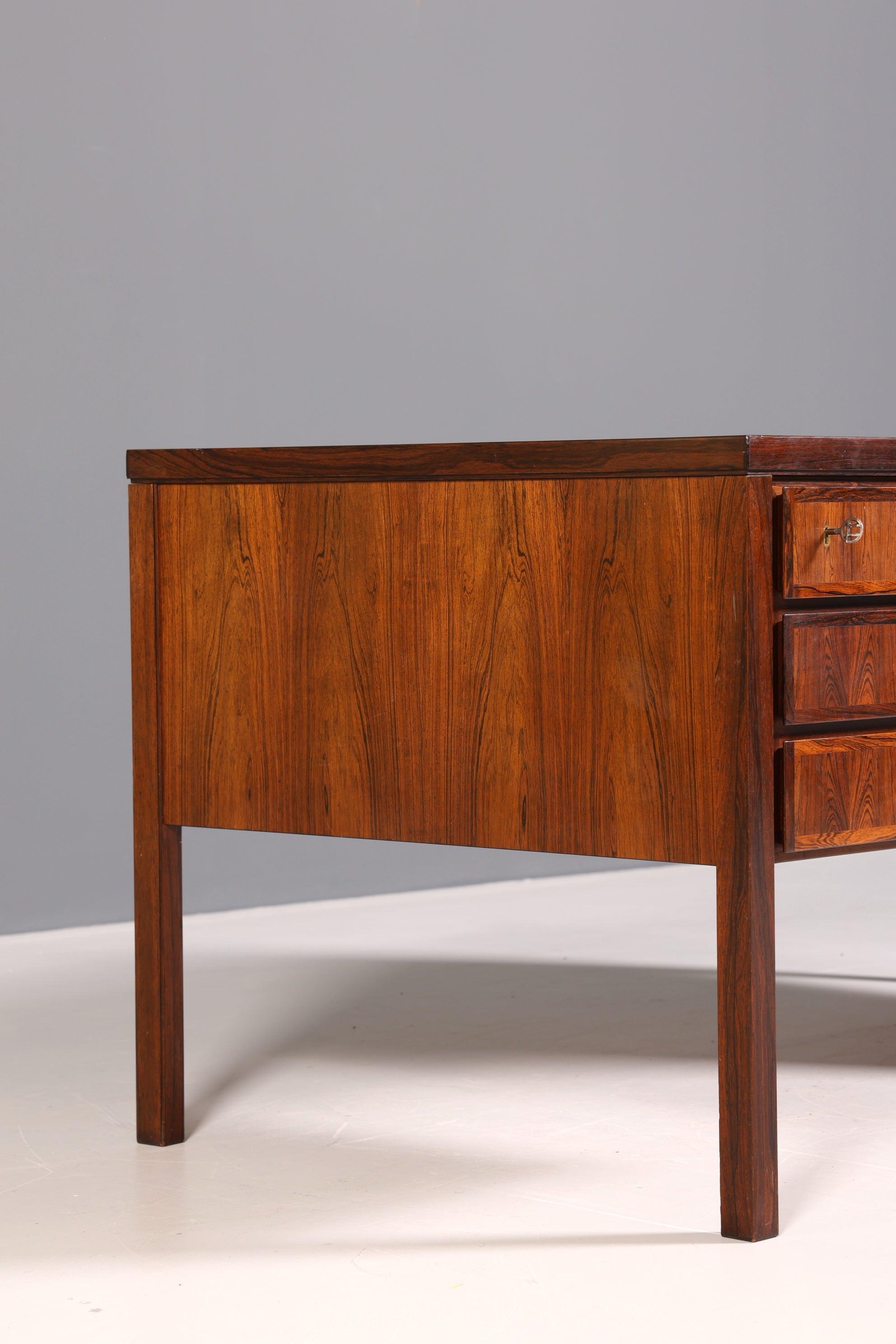 Rare mid-century desk made of rosewood wood &quot;Model 77 by Gunni Omann for Omann Jun Møbelfabrik&quot; 1960s