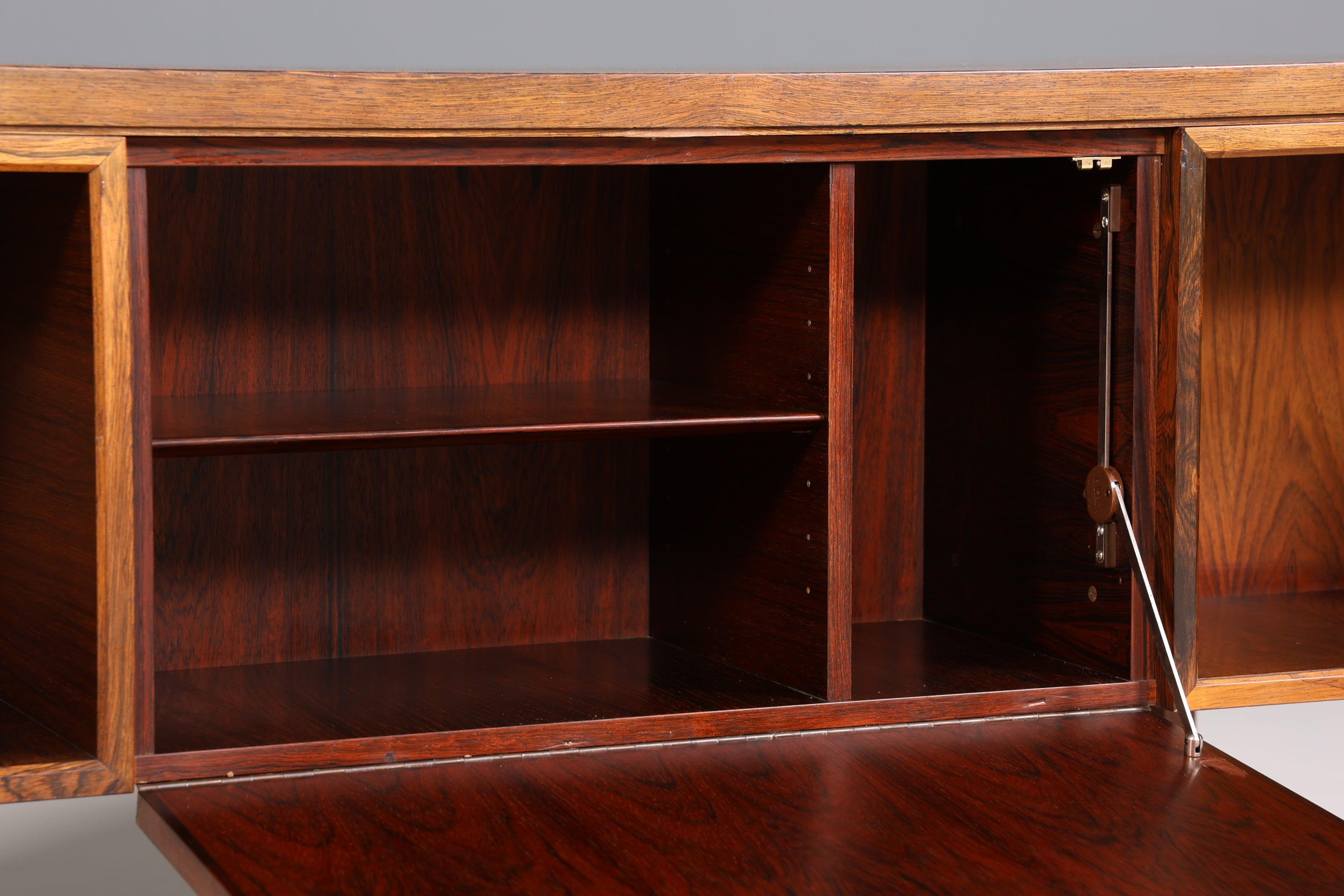 Rare mid-century desk made of rosewood wood &quot;Model 77 by Gunni Omann for Omann Jun Møbelfabrik&quot; 1960s