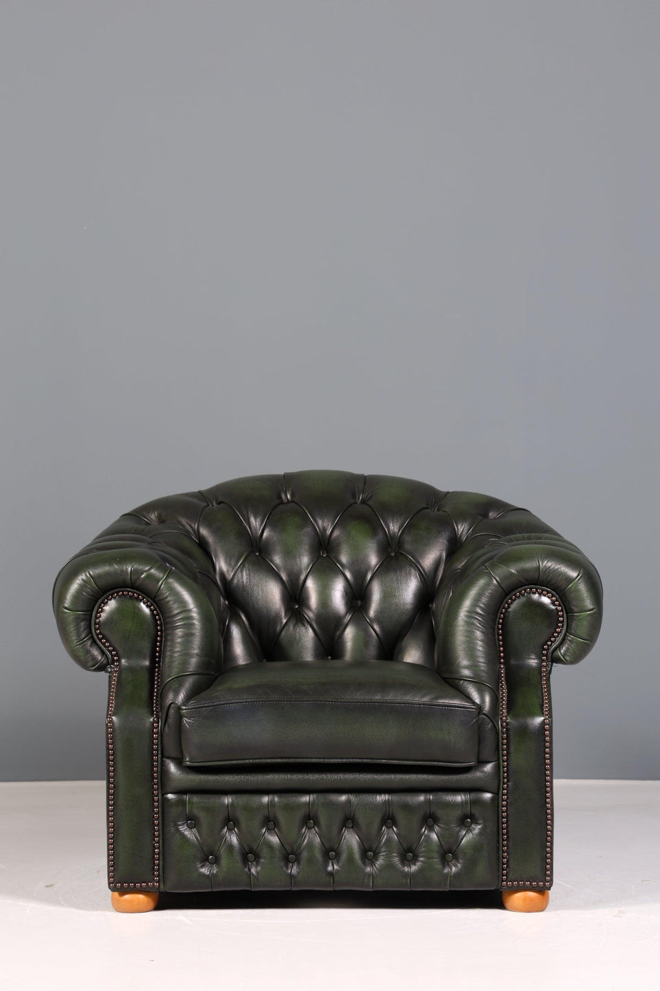 Beautiful original Chesterfield Centurion armchair green English armchair English men's armchair