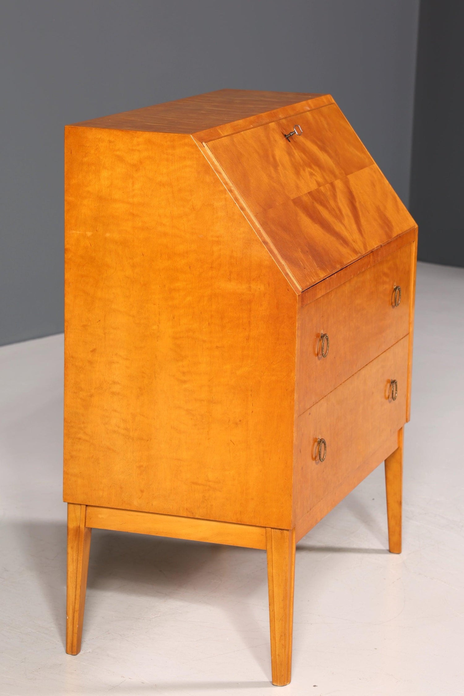 Stilvoller Sekretär im Biedermeier Stil um 1930 Schreibmöbel echt Holz Kommode