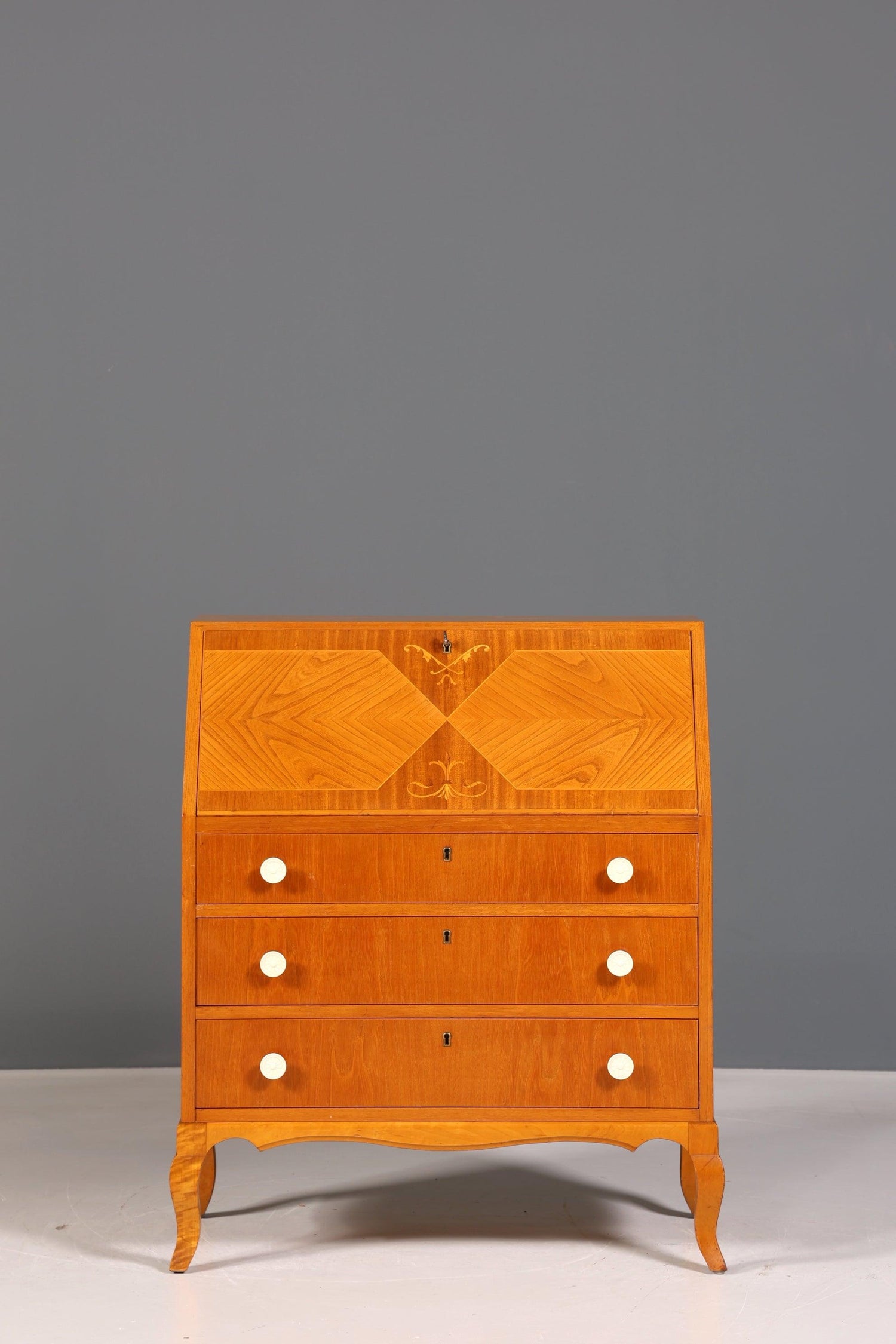 Beautiful Swedish secretary around 1930 office chest of drawers writing desk