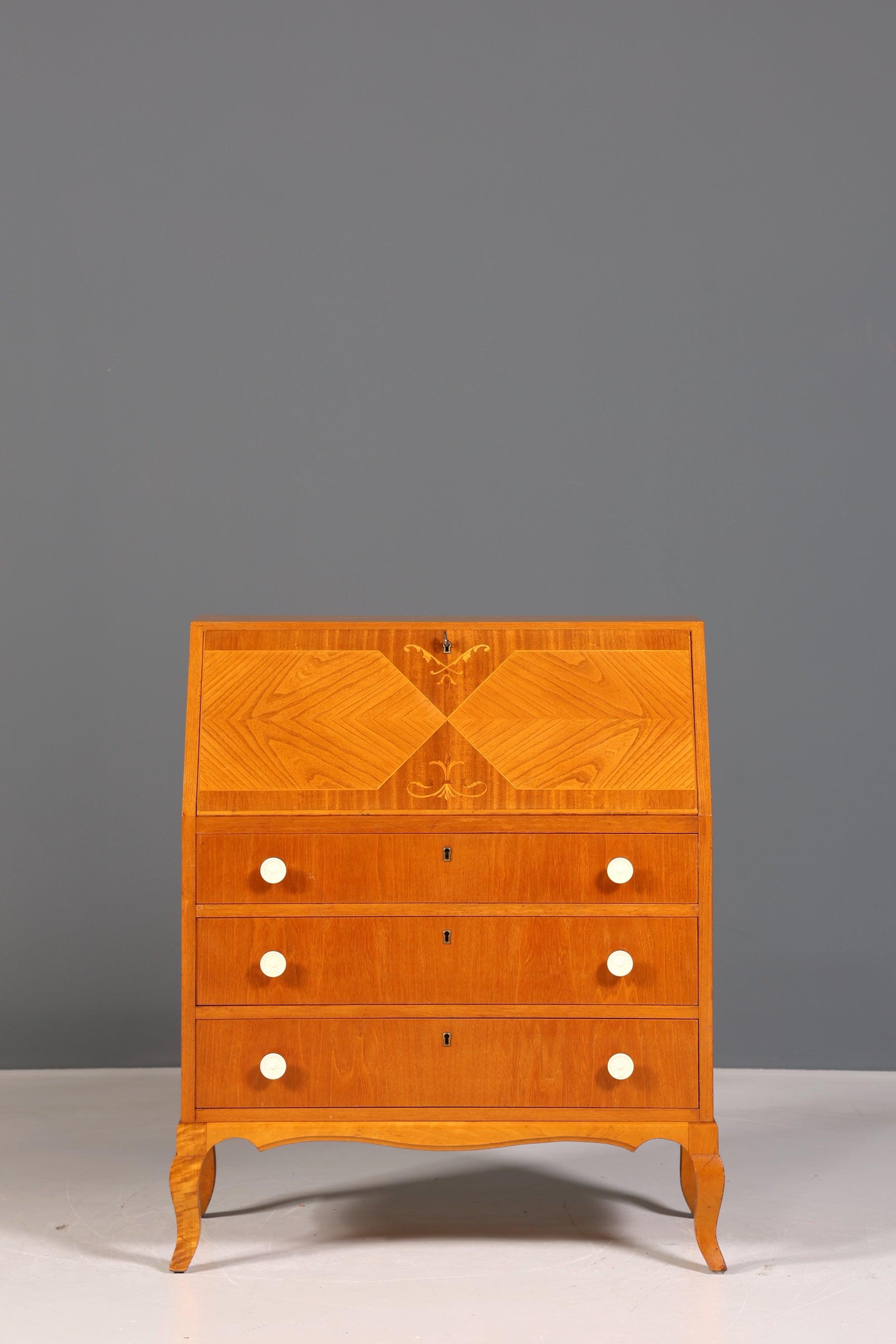 Beautiful Swedish secretary around 1930 office chest of drawers writing desk