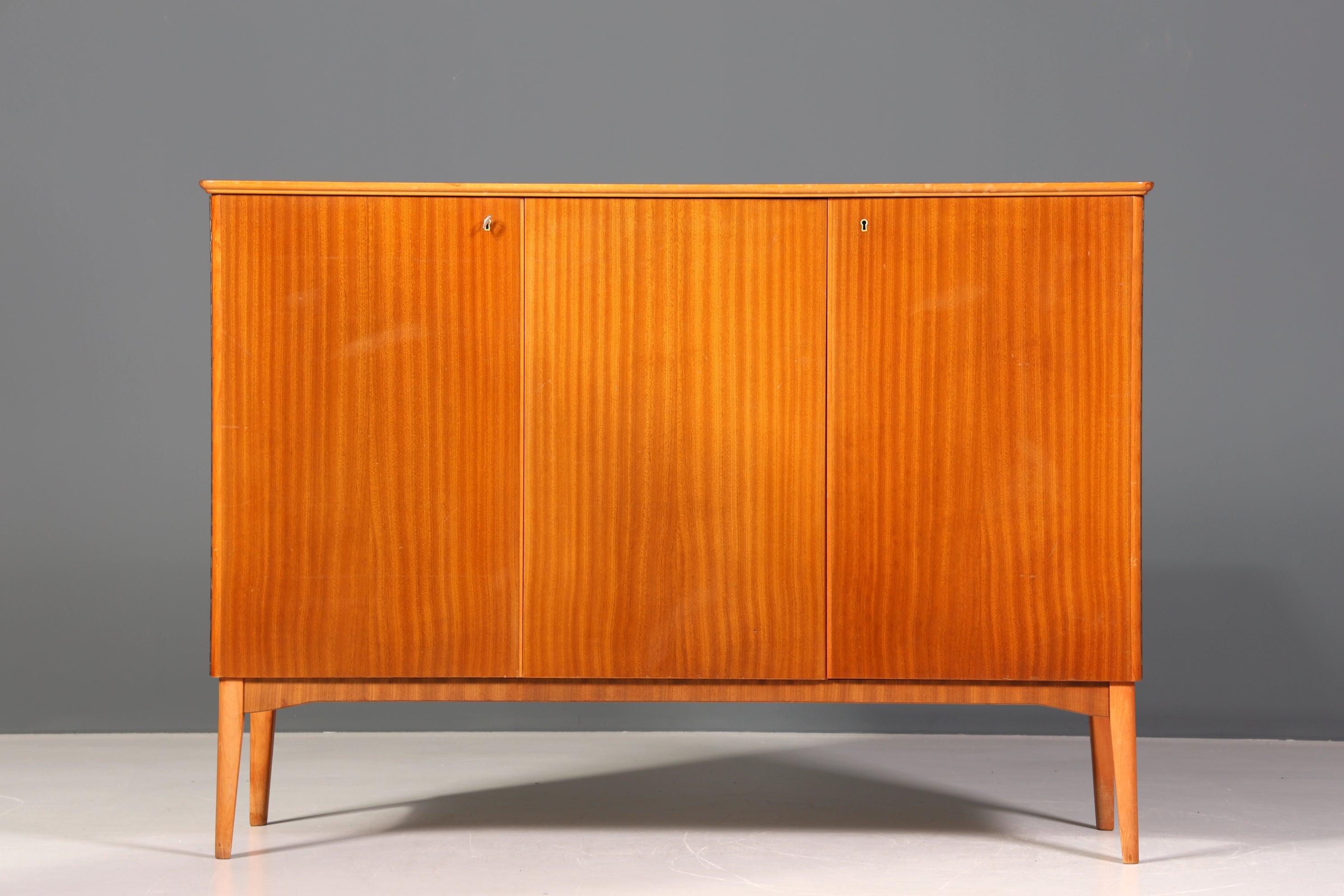 Stilvolles Mid Century Highboard Sideboard Vintage Schrank 60er Jahre Büro Kommode Aktenschrank